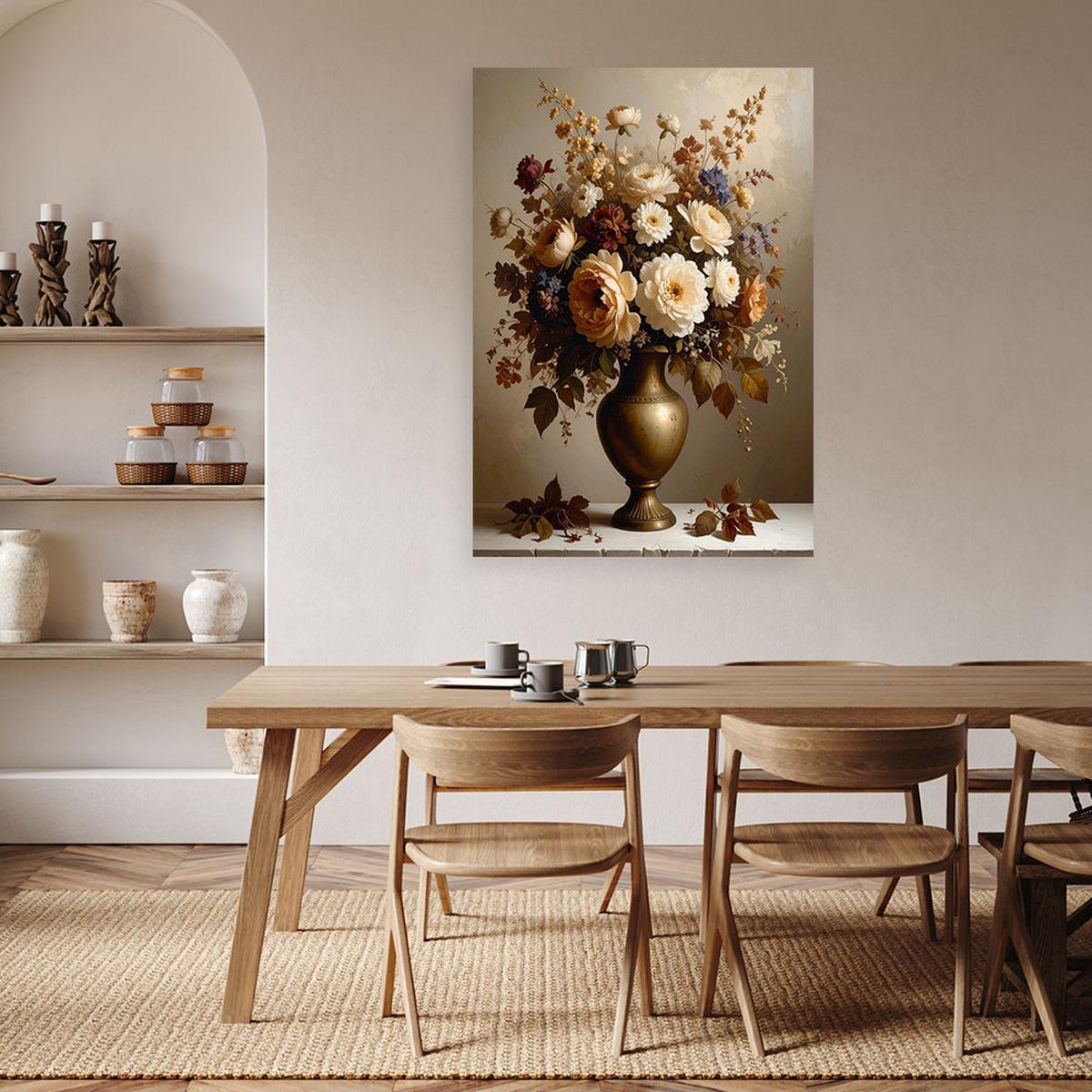 LEINWANDBILD Blumen 30x45cm - Beige, Textil (30/45cm) - Feeby