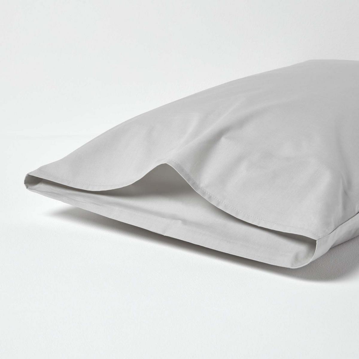 KISSENBEZUG Perkal, Ägyptische Baumwolle, Fadendichte 200 - Grau, Textil (48/74cm) - Homescapes