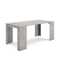 KONSOLENTISCH ausziehbar 58 bis 180cm, für 8 Gäste, zementgrau, 90/58/77cm - Grau, Holzwerkstoff (90/180/77cm) - Skraut Home