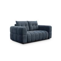 SOFA CLOUDI 2-Sitzer, marineblau - Blau/Schwarz, Holz/Textil (181/89/104cm) - Wozimo