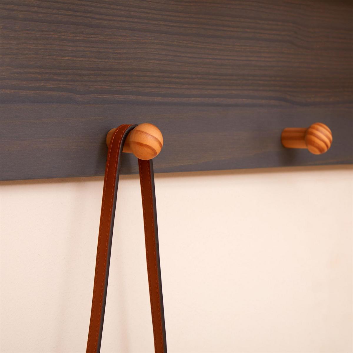 WANDGARDEROBE BOLTON anthrazit/braun - Anthrazit/Braun, Holz (109/40/27cm) - IDIMEX