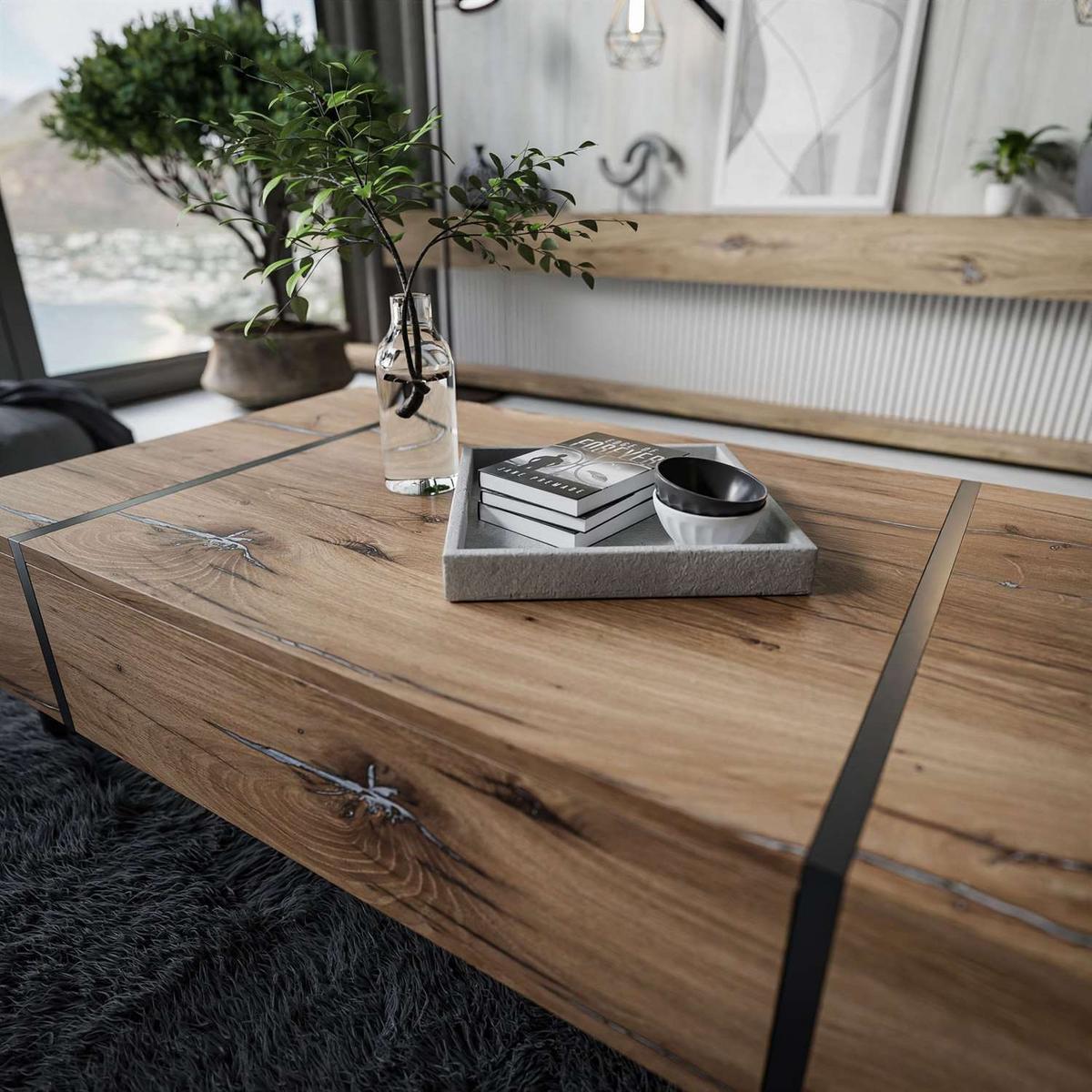 COUCHTISCH ONYX LOFT auf Beinen - Eichefarben, Holzwerkstoff (41.5/104/65cm) - Lookway