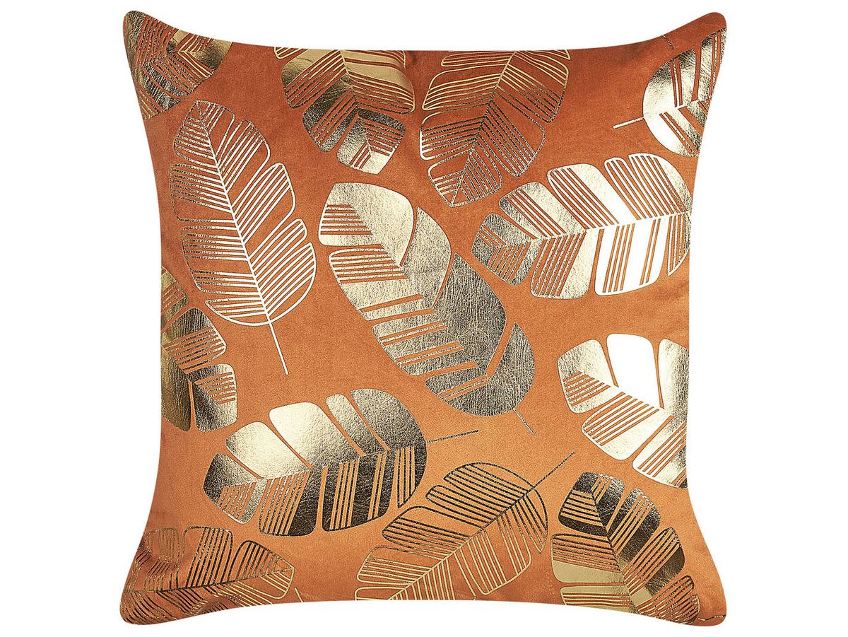 DEKOKISSEN 2er-Set Orange 45/45 cm Sunflower - Orange, Textil (45/45cm) - Beliani