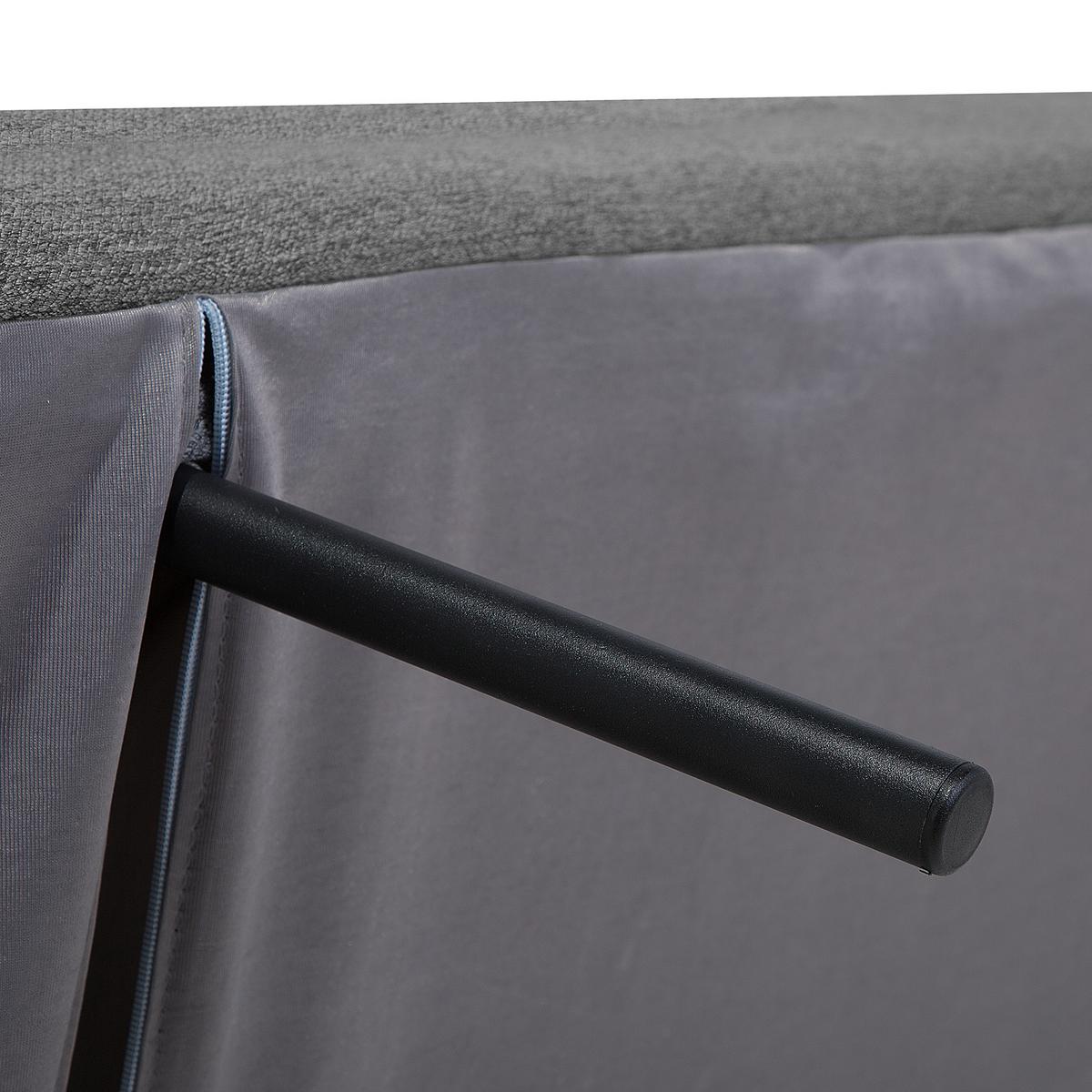 3-SITZER-SCHLAFSOFA Polsterbezug Dunkelgrau Ingaro - Dunkelgrau, Textil (182/86/79cm) - Beliani