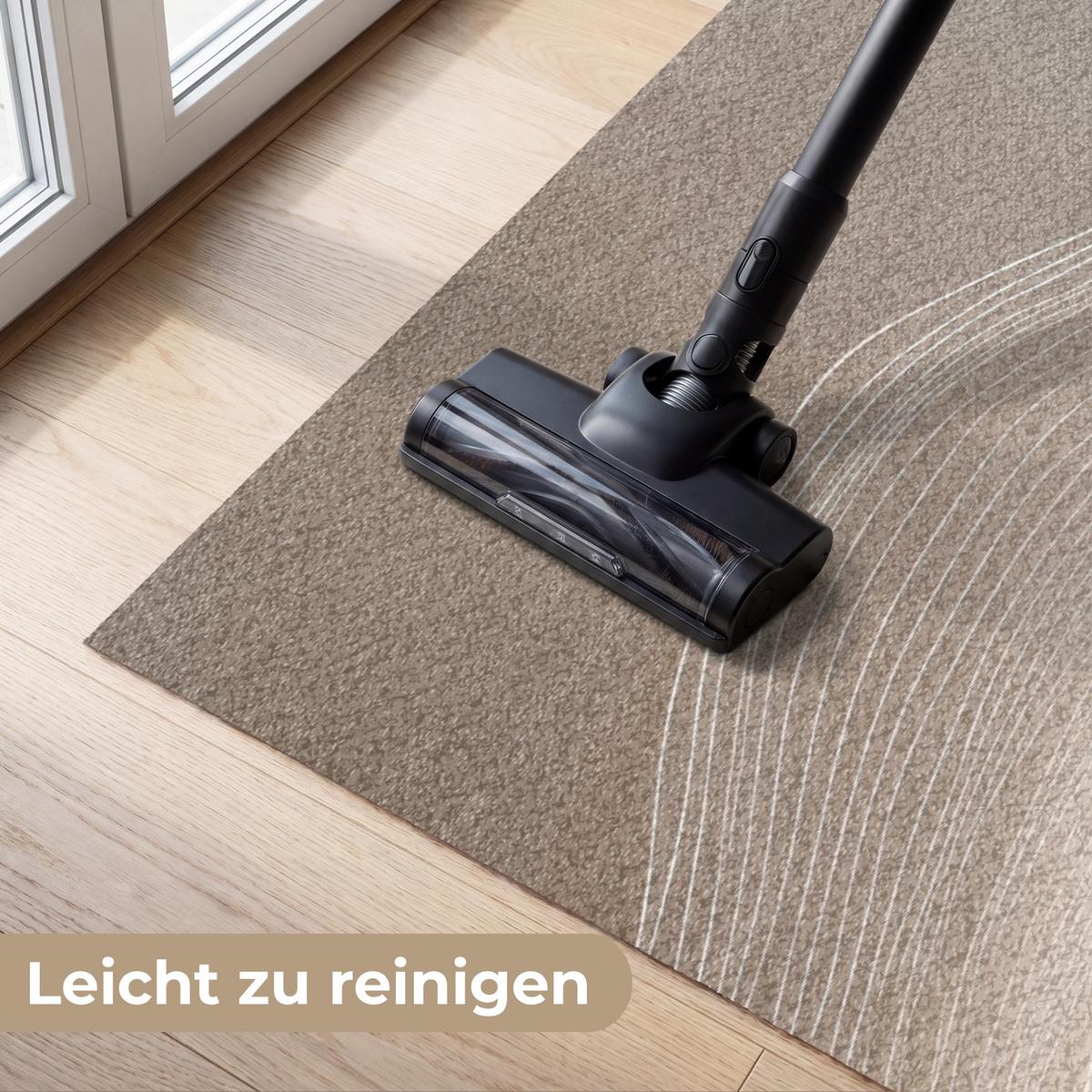FUSSMATTE Wellenlinien - Luftströme - Harmonisch Schmutzfänger 180x120 cm - Beige, Kunststoff (180/0.4cm) - MuchoWow