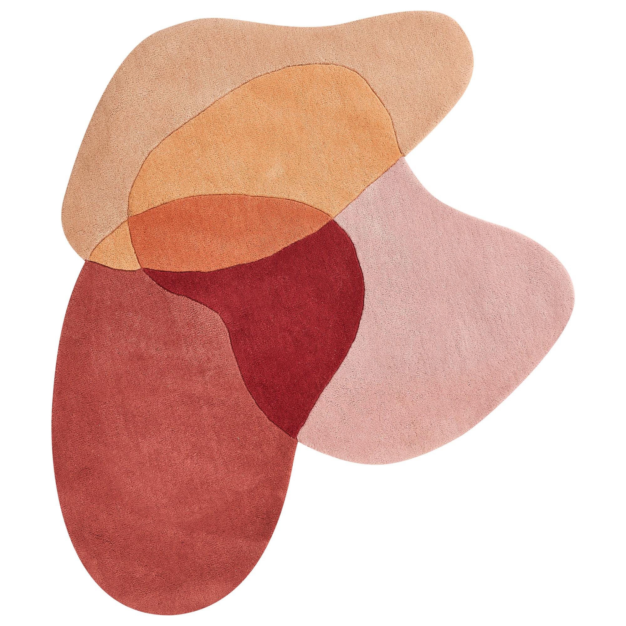 TEPPICH Rot 140 cm Wolle Sinjuwi - Rot, Textil (140/140cm) - Beliani