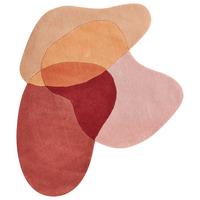 TEPPICH Rot 140 cm Wolle Sinjuwi - Rot, Textil (140/140cm) - Beliani