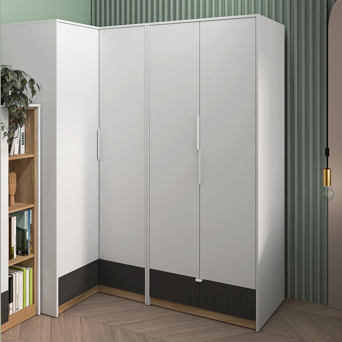 SCHRANK 2 Türen Ronan Weiß - Weiß, Holzwerkstoff (82/196/53cm) - Petits-meubles
