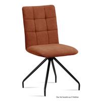 ESSZIMMERSTUHL (8er-Set) Devera 47x91x60 Schwarz/Cognac - Cognac/Schwarz, Kunststoff (60/91/47cm) - 58aufmkessel
