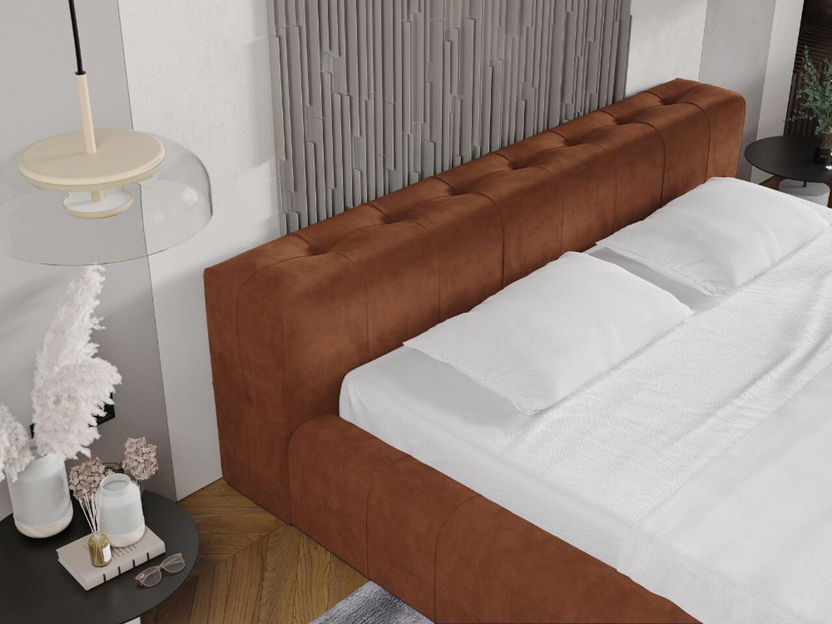 POLSTERBETT Lipari 180x200 Braun - Naturfarben/Braun, Holz/Textil (180/200cm) - Graingold
