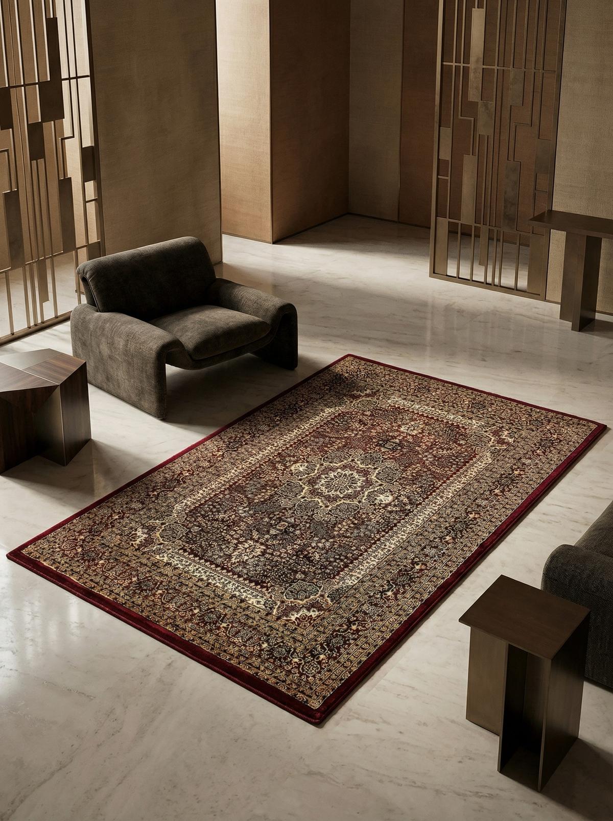 TEPPICH Kurzflor TANNHEIM in Rot, orientalisch, 160 x 230 cm - Rot, Textil (230/160cm) - KADIMA DESIGN