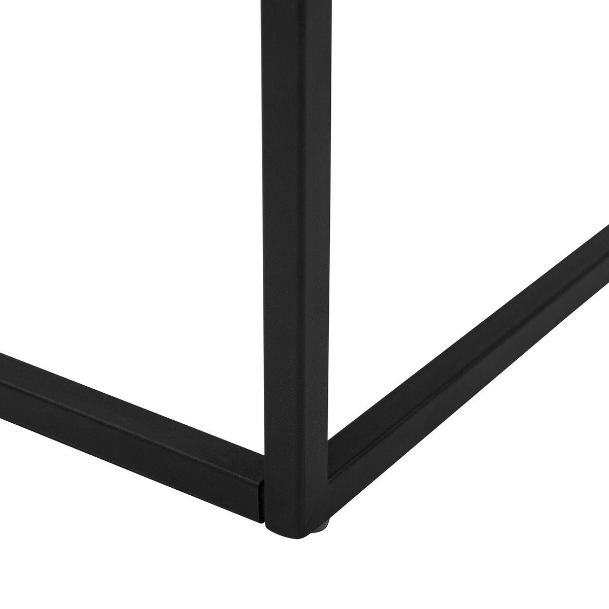 COUCHTISCH dunkler Holzfarbton/schwarz rechteckig 100/60/40 cm Delano - Dunkelbraun/Schwarz, Holzwerkstoff (60/100/40cm) - Beliani