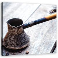 WANDBILD kaffeetasse - Grau, Textil (50/50cm) - Feeby