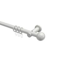 GARDINENSTANGE Platon Luino 520 cm (geteilt in 4 x 130 cm), 1-läufig, 20 mm Ø Weiß - Weiß, Metall (520cm) - INTERDECO
