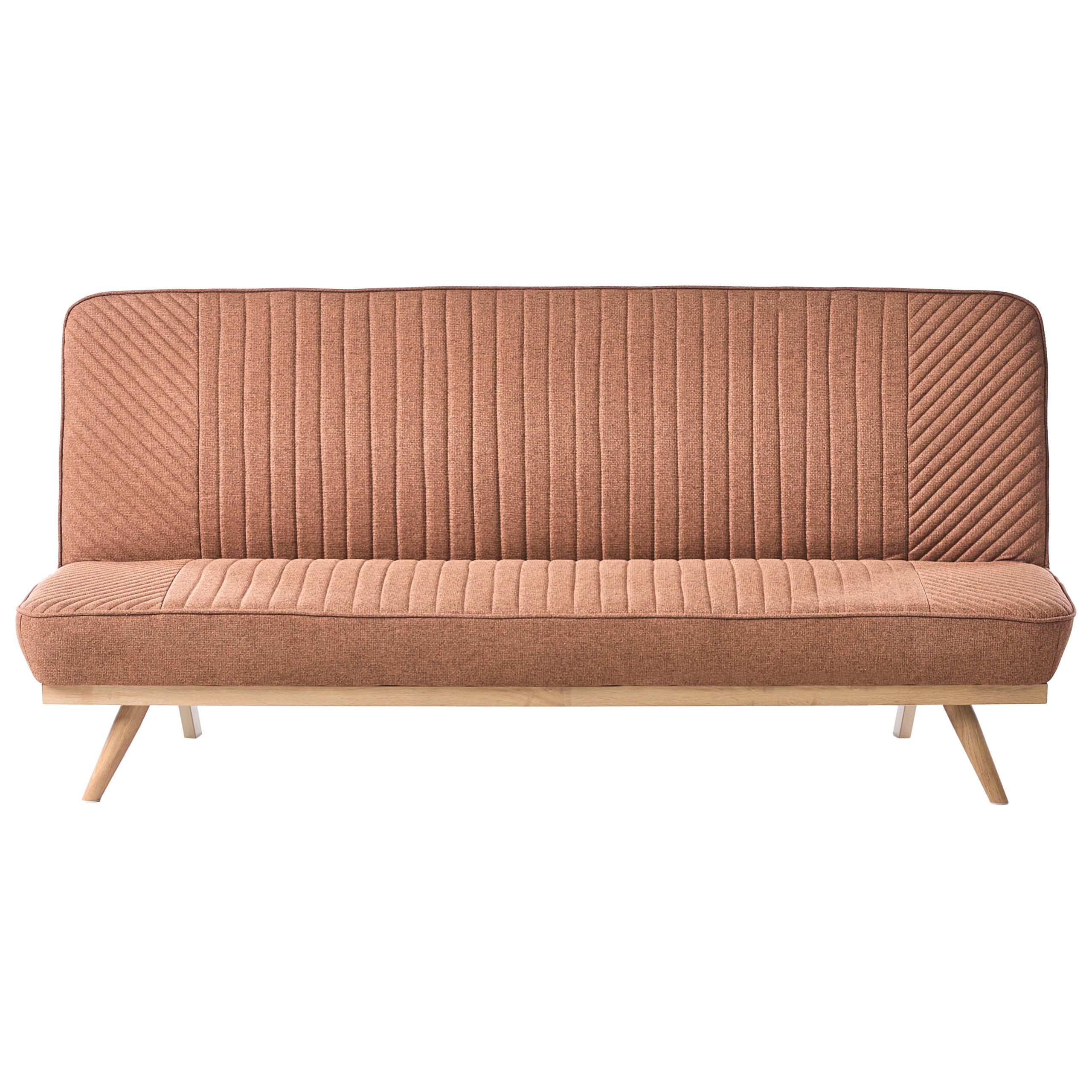 SCHLAFSOFA 2-Sitzer Stoff Goldbraun Kalfafel - Goldfarben/Braun, Textil (191/84/73cm) - Beliani