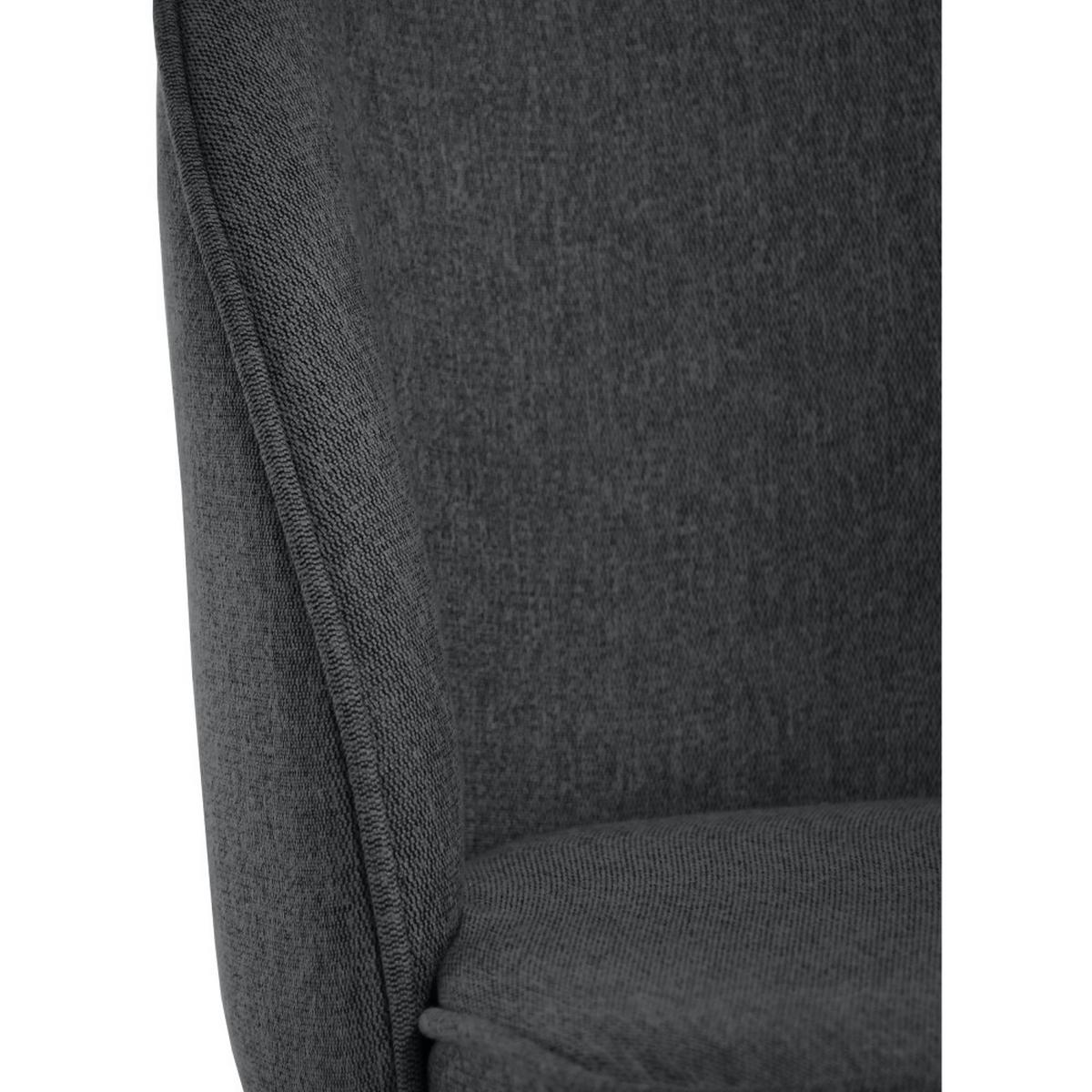 STUHL Luna, Polsterstuhl für das Esszimmer mit Buchenholzbeinen, Dunkelgrau - Dunkelgrau/Buchefarben, Holz (51/87/46cm) - Beautysofa