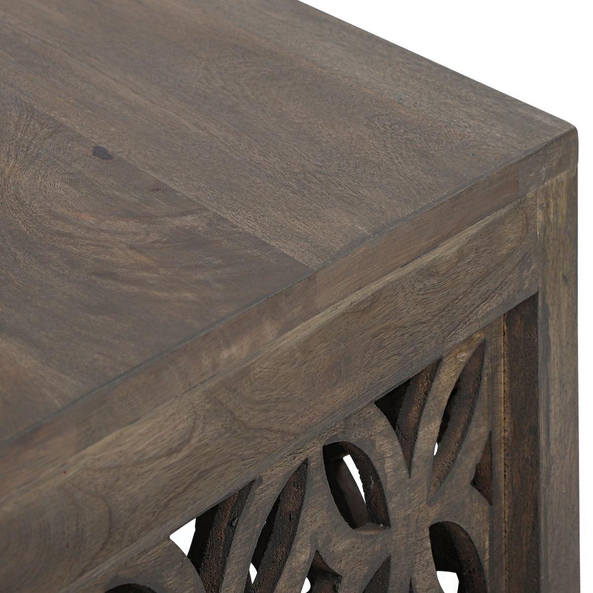 COUCHTISCH Ø100x45 cm rund Natur handgefertigt aus Mangoholz - Naturfarben, Holz (100/100/45cm) - WOMO-DESIGN