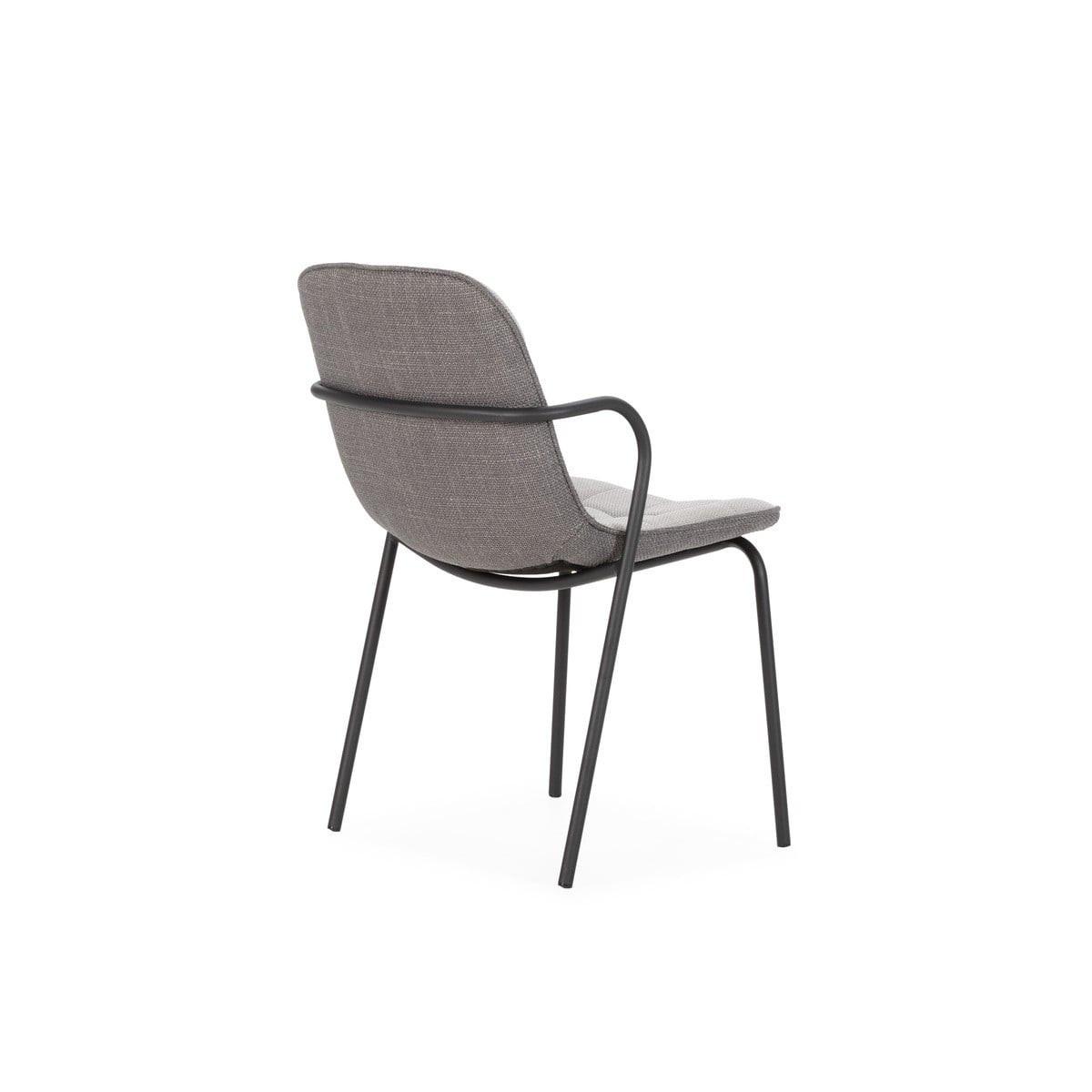 STÜHLE 4er-Set aus Stoff mit Metallbeinen 59/46/51 cm - Hellgrau, Textil (59/46/75cm) - Calicosy