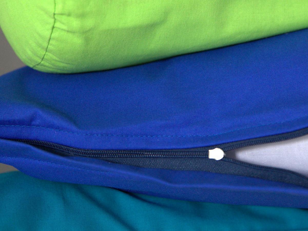 KISSENBEZUG Basic 100% Baumwolle royal 60/40 cm - Blau, Textil (40/60cm) - beties Heimtextil