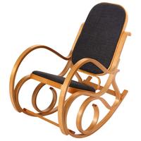 SCHAUKELSTUHL Eiche Dekor, Anthrazit - Eichefarben/Anthrazit, Holz (55/90/96cm) - MCW