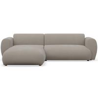 ECKSOFA Emia Greige links - Taupe/Schwarz, Kunststoff/Textil (262/156cm) - Selsey