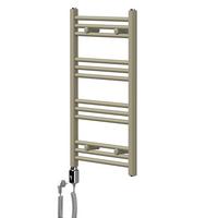 HANDTUCHHEIZKÖRPER elektrisch 500 x 800 mm Beige Badheizkörper gerade mit Seitenanschluss mit Heizstab 300W - Beige, Metall (50/80/3cm) - LuxeBath