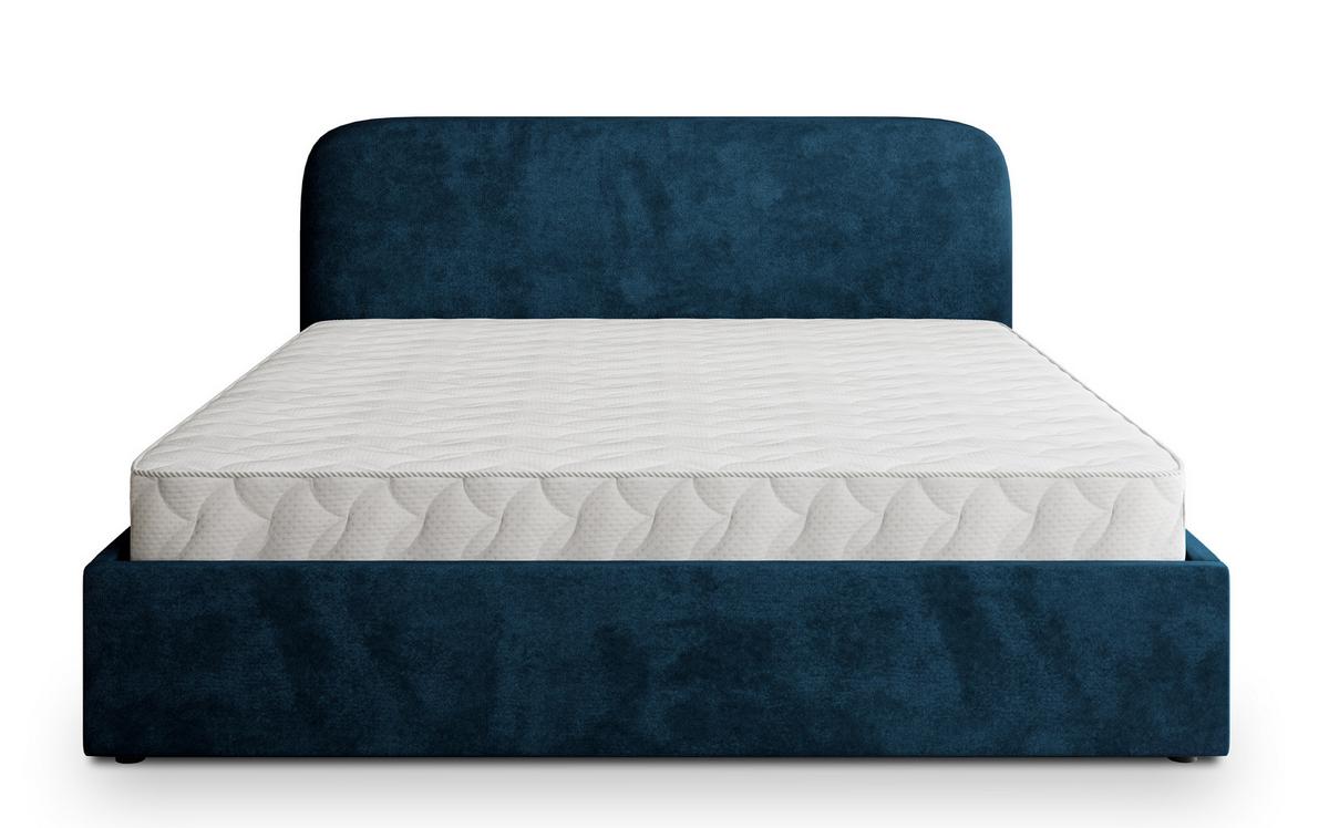 POLSTERBETT RENIVE K 200x200 cm mit Bettkästen - Blau - Blau, Holz/Textil - MASSENO