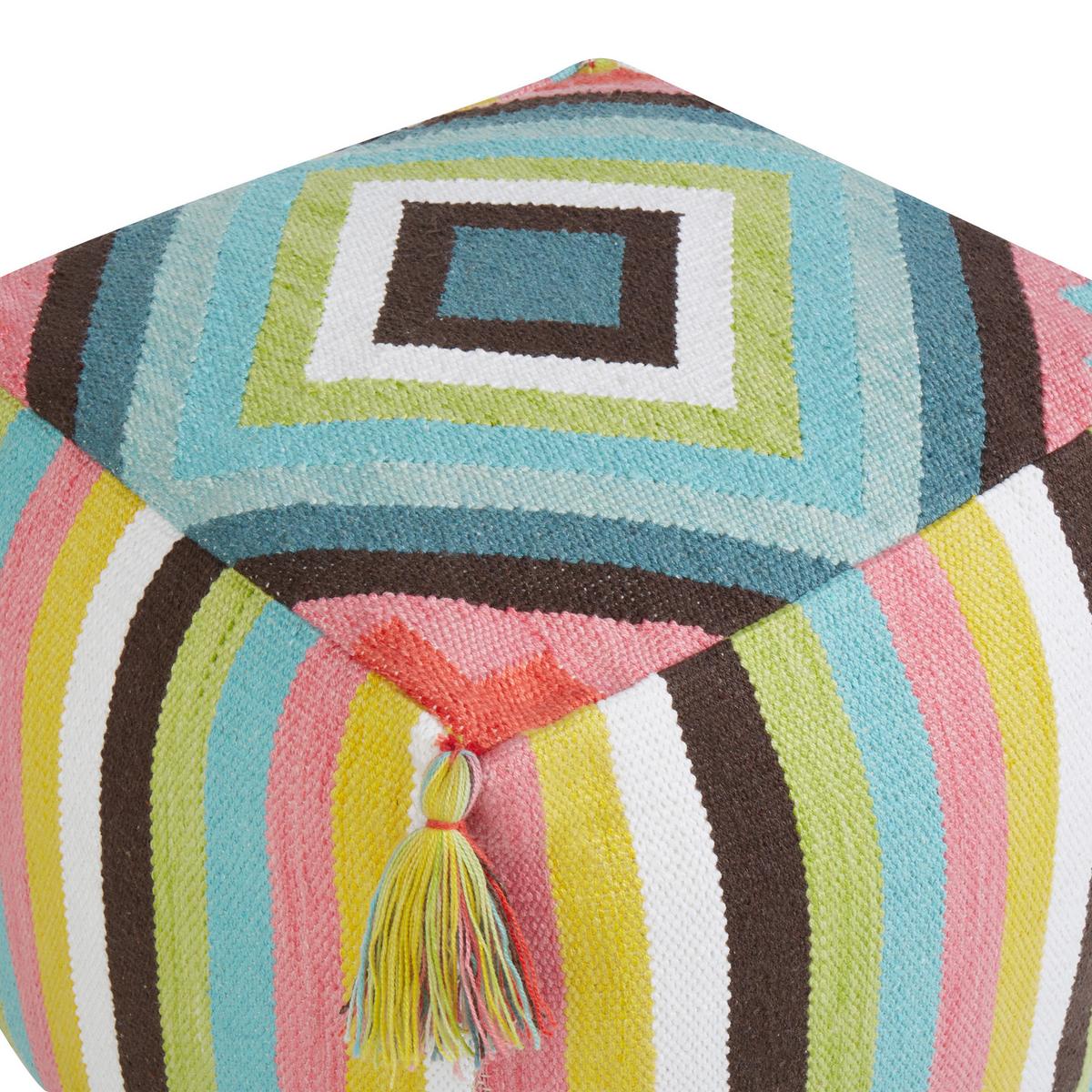 POUF Bunt Moneasa - Multicolor, Naturmaterialien (45/45/45cm) - Beliani