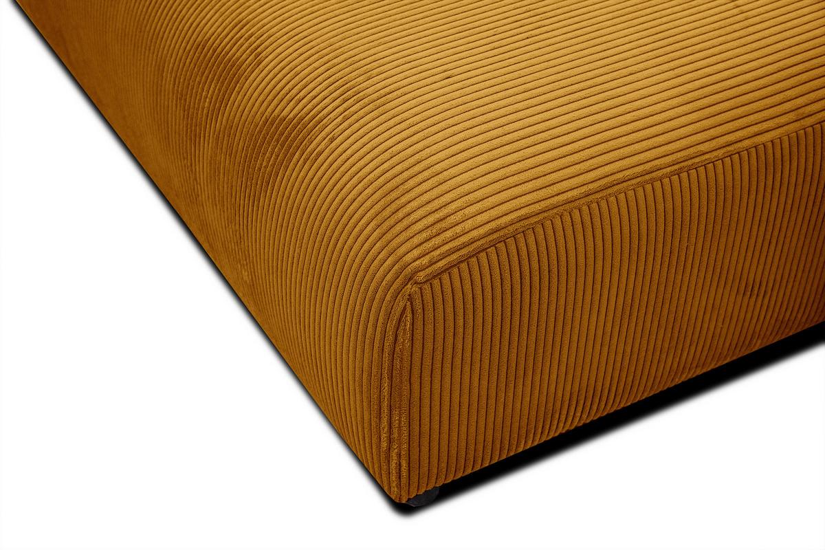 ECKSOFA TAUER 5-Sitzer, honig - Schwarz/Honig, Holzwerkstoff/Kunststoff (292/174cm) - Wozimo