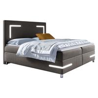 BOXBETT Delos LED - H3 - Dunkelgrau, Holz (160/200cm) - MIRJAN24
