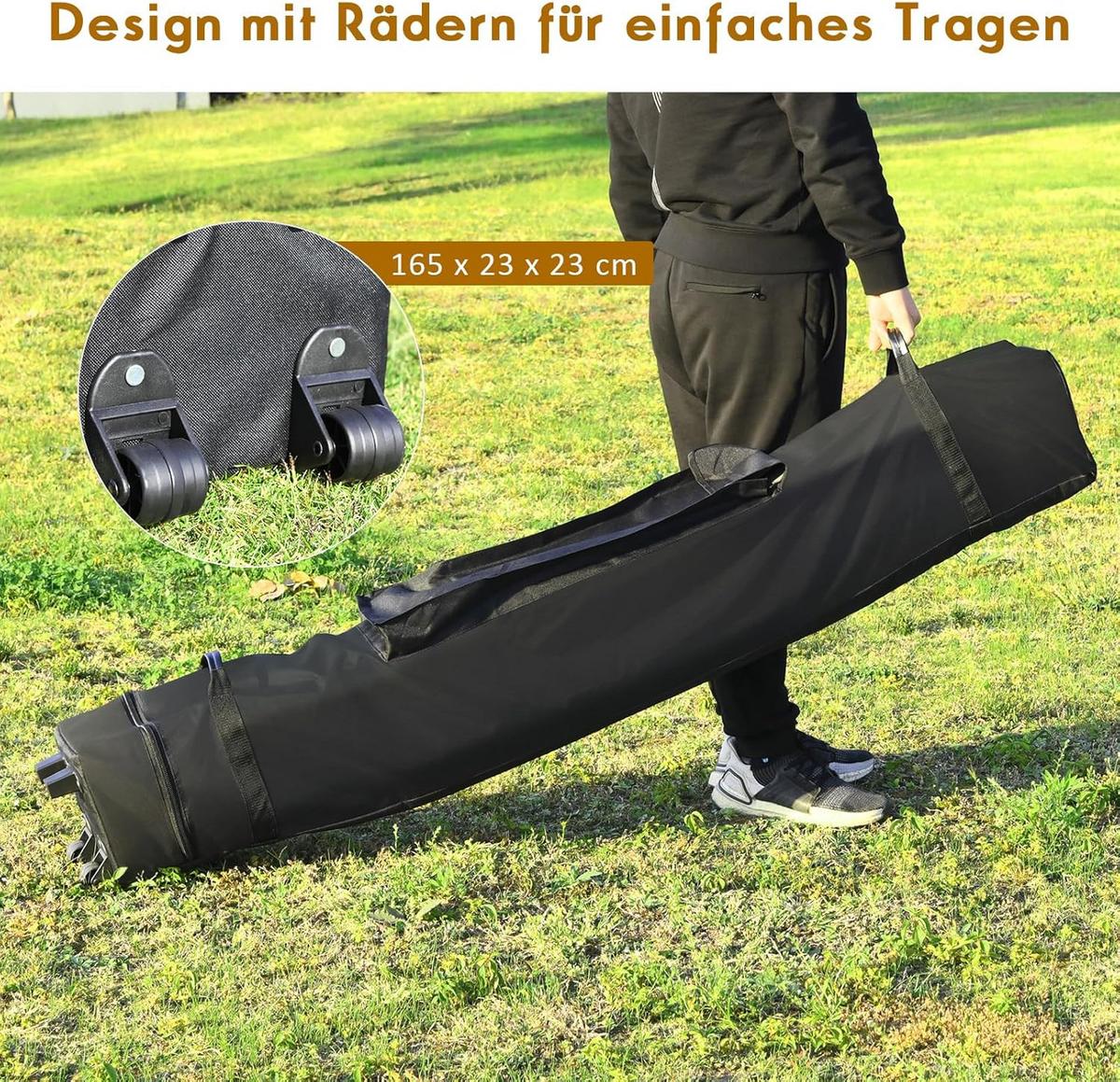 POP-UP-UBERDACHUNGSZELT Weiß - Weiß, Textil (300/335/300cm) - COSTWAY