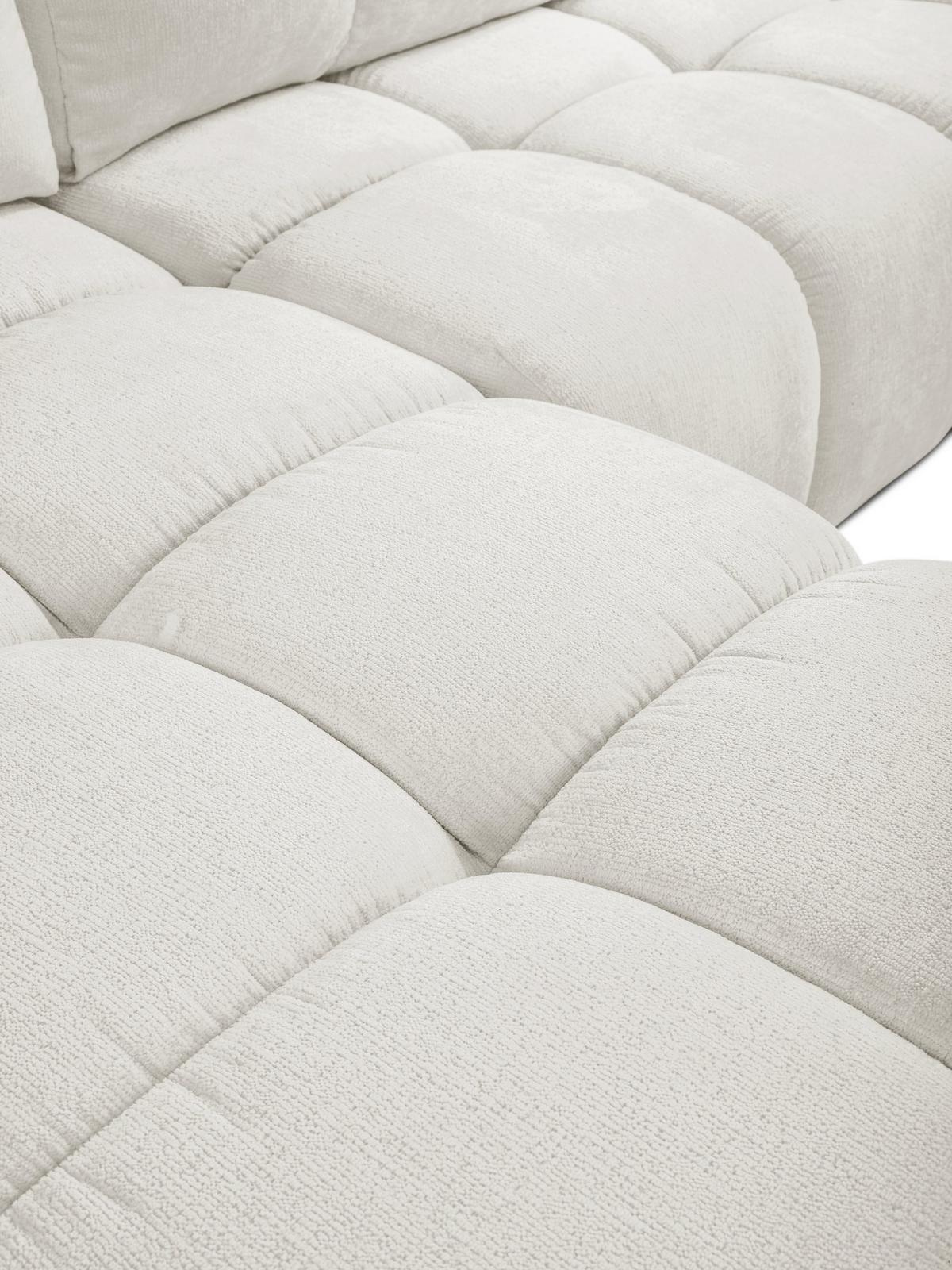 ECKSOFA DUCA L-S Creme Chenille mit Schlaffunktion - Creme, Holz (266.5/266.5cm) - MASSENO