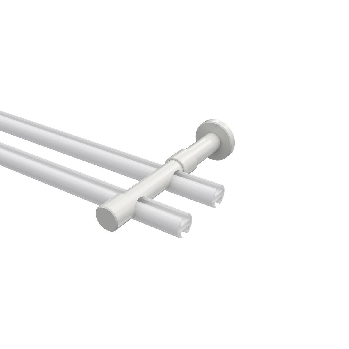 TRÄGER FÜR GARDINENSTANGEN 20 mm Ø, Prestige 2-läufig, Weiß - Weiß, Metall (16.2/4/4cm) - INTERDECO