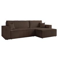 ECKSOFA Adara Max Mit Schlaffunktion - Braun, Holzwerkstoff/Textil (145/276cm) - Fun Möbel