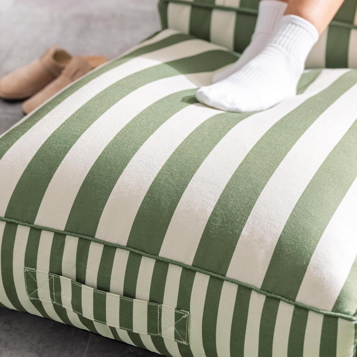 BODENKISSEN mit Sitzsackfüllung Solus - Olivgrün, Textil (72/22/72cm) - icon