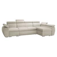 ECKSOFA Boston LCP, Seite: Rechts 1P(65)+2R+LCP - Silberfarben/Mokka, Holz/Textil (320/170cm) - MIRJAN24