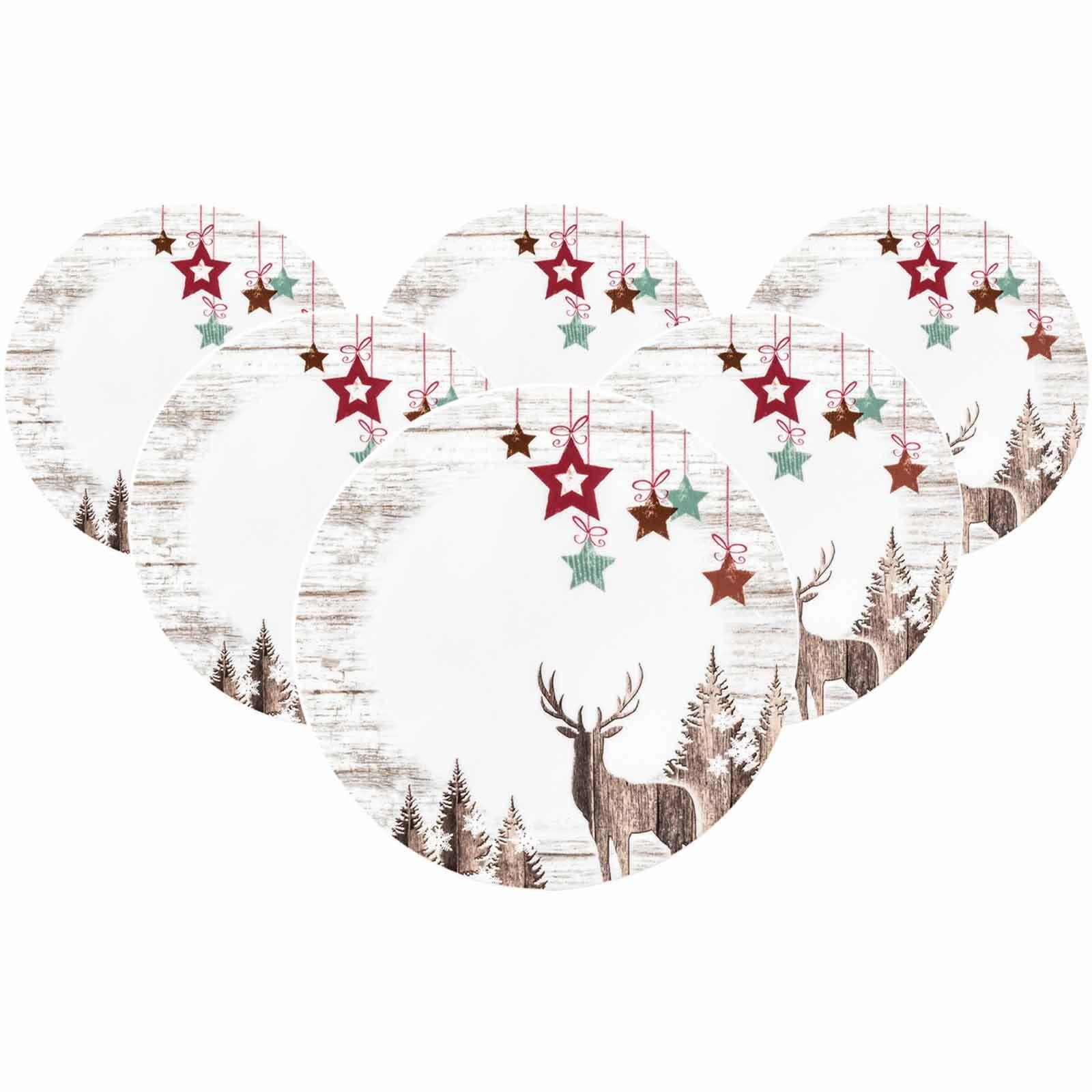SPEISETELLER Life Christmas weiß-braun ø 28,3 cm 6er Set - Weiß/Braun, Keramik (28.3cm) - Seltmann Weiden
