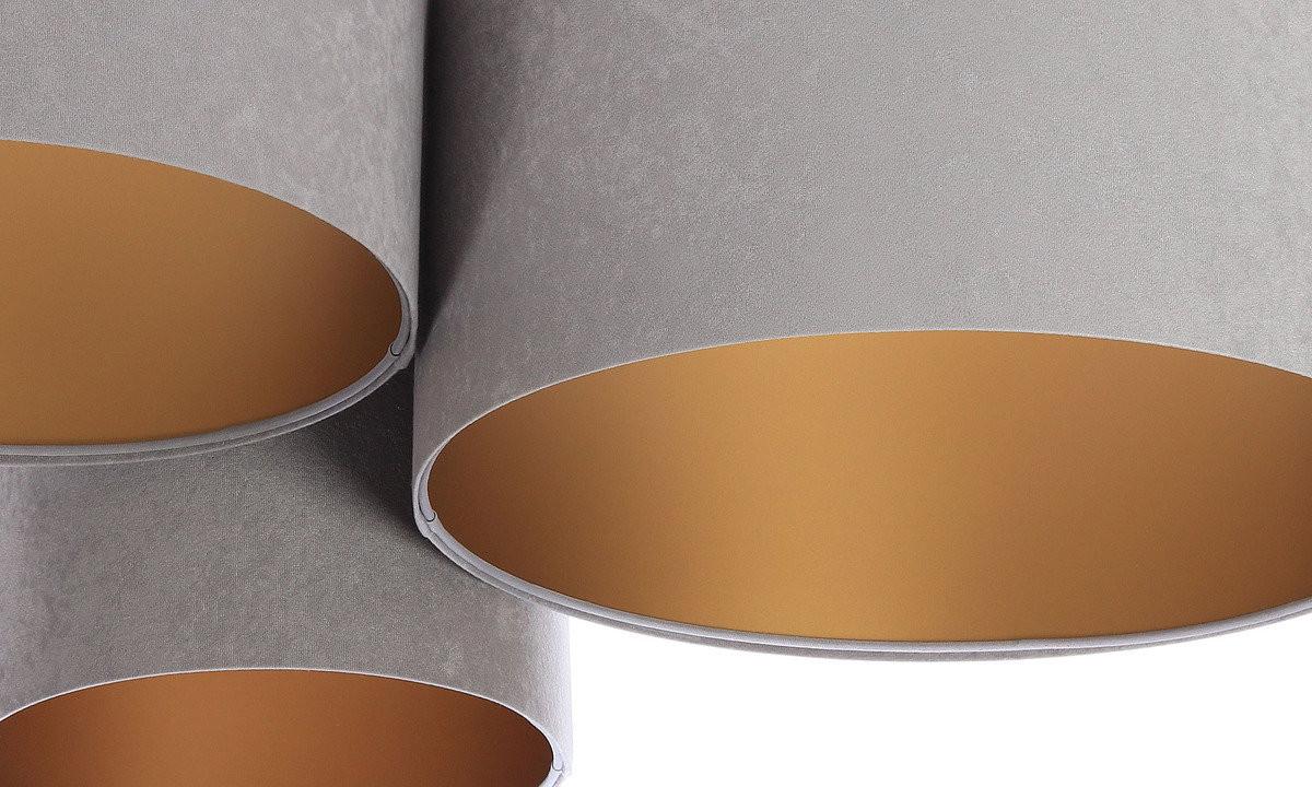 LAMPENSCHIRM Grau 75/34 cm - Goldfarben, Kunststoff (75/75/34cm) - KUNSTLOFT