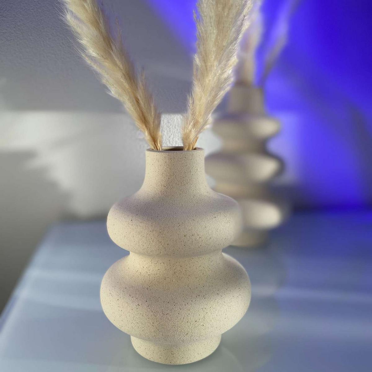 KERAMIK VASE - Weiß, Keramik (15.5cm) - Intirilife