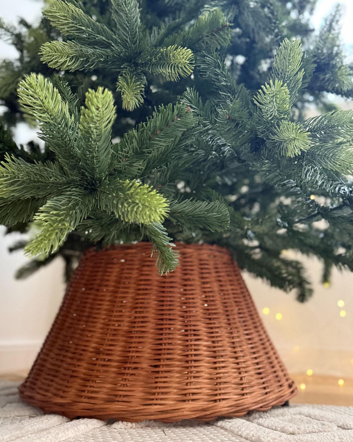 WEIHNACHTSBAUMKRAGEN 24 cm Naturfarben Flocon - Naturfarben, Naturmaterialien (24cm) - Beliani