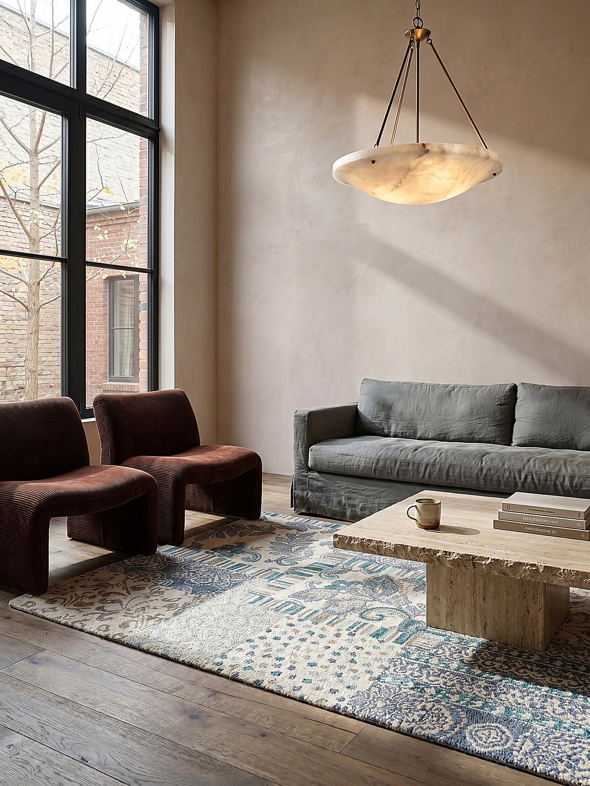 WOLLTEPPICH SOAR, im Patchwork-Stil, Blau, 200 x 290 cm - Blau, Textil (290/200cm) - KADIMA DESIGN