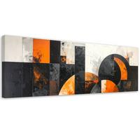 LEINWANDBILD 3D und geometrisch 120x40cm - Orange, Textil (120/40cm) - Feeby