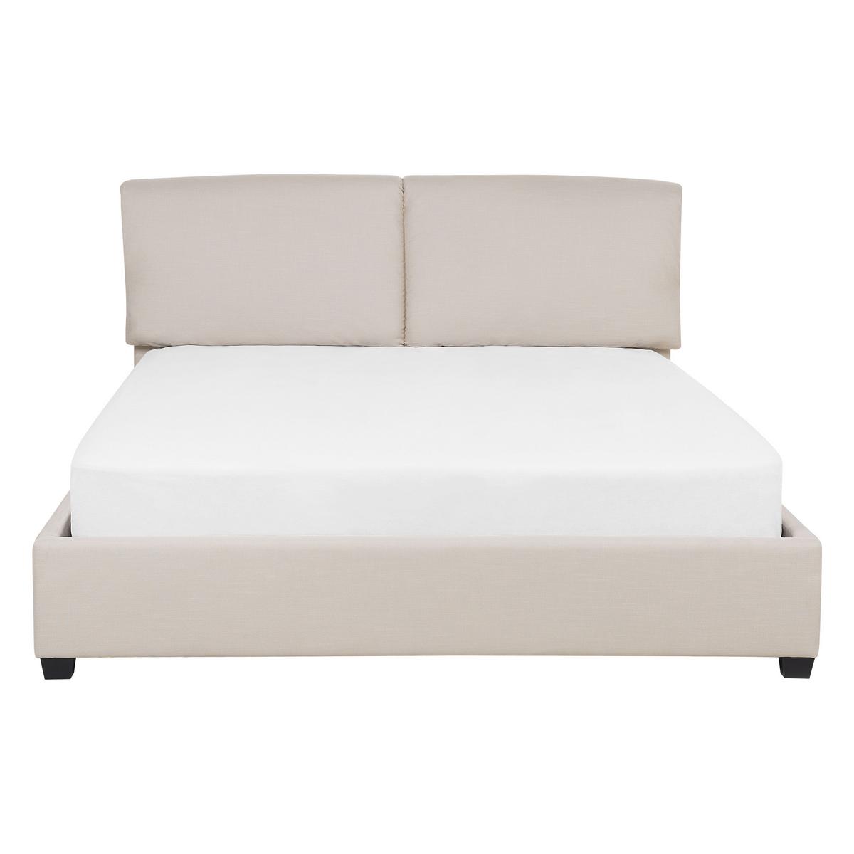 POLSTERBETT 140/200cm Helles Beige Belfort - Beige, Textil (140/200cm) - Beliani