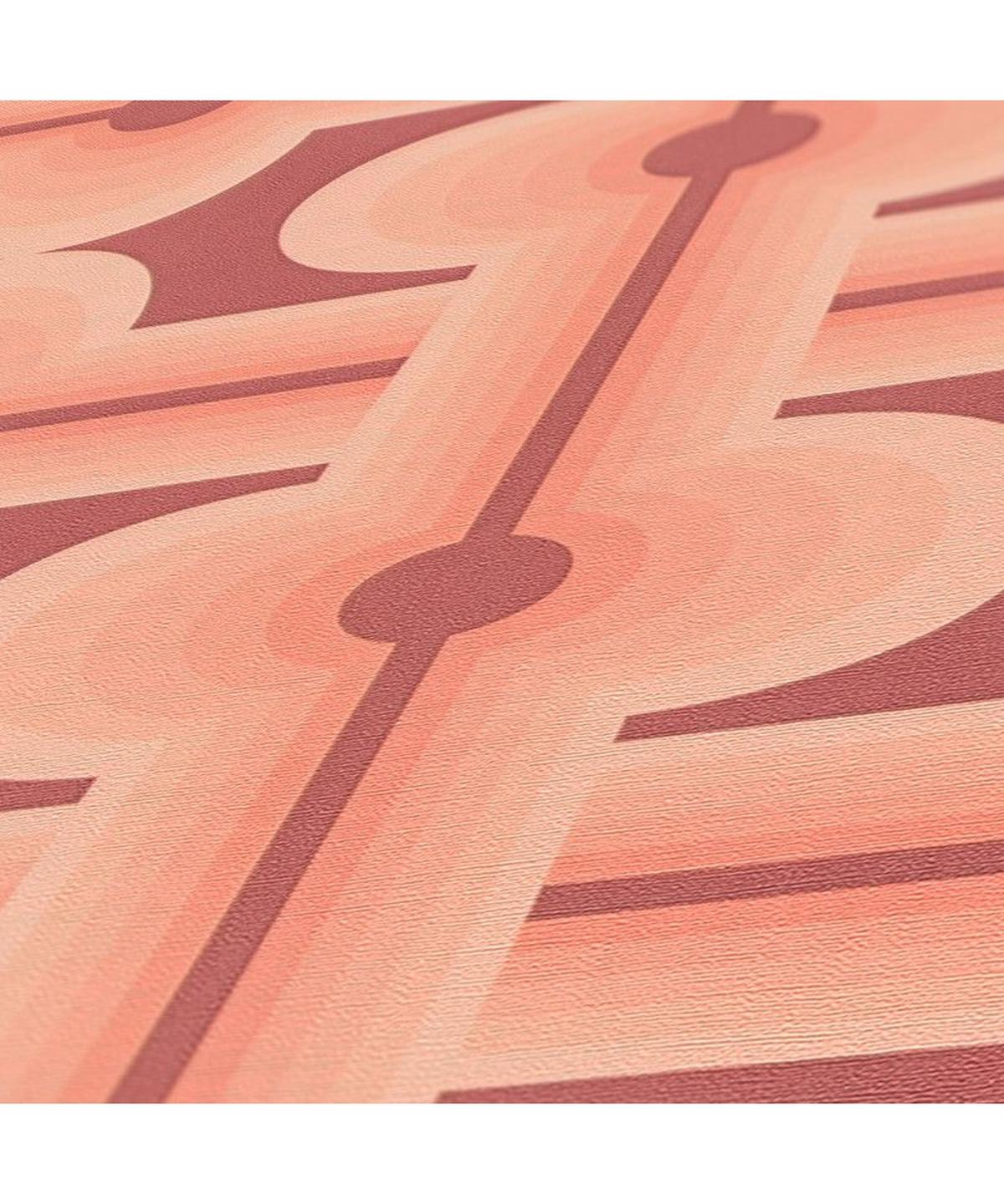 VLIESTAPETE Rot 53/850 cm - Orange, Textil (53/1cm) - KUNSTLOFT