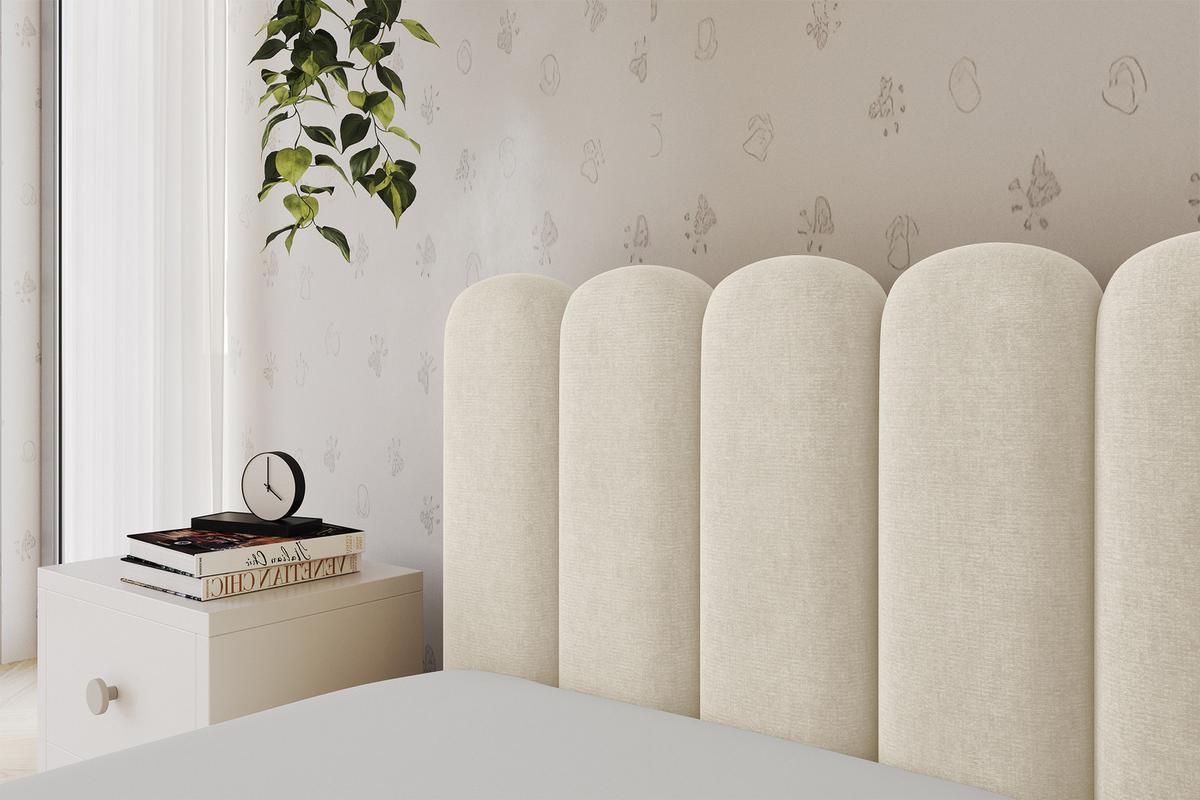 EINZELLBETT Jugendbett mit Bettkasten und Matratze H3/H4, Rechts - HUGY 100x200 Beige - Beige, Holzwerkstoff/Textil (100/200cm) - ALTDECOR
