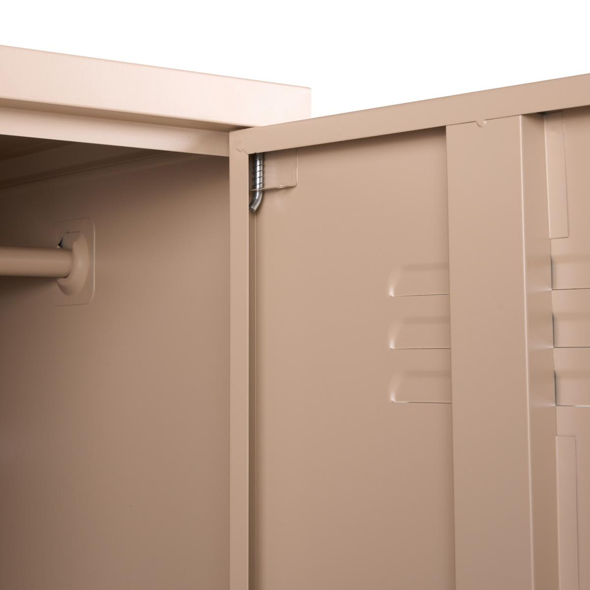 BÜROSCHRANK Metall Beige Frome - Beige, Metall (38/185/50cm) - Beliani