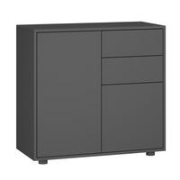 SIDEBOARD Paarl - Dunkelgrau, Holzwerkstoff (79/74/36cm) - [en.casa]