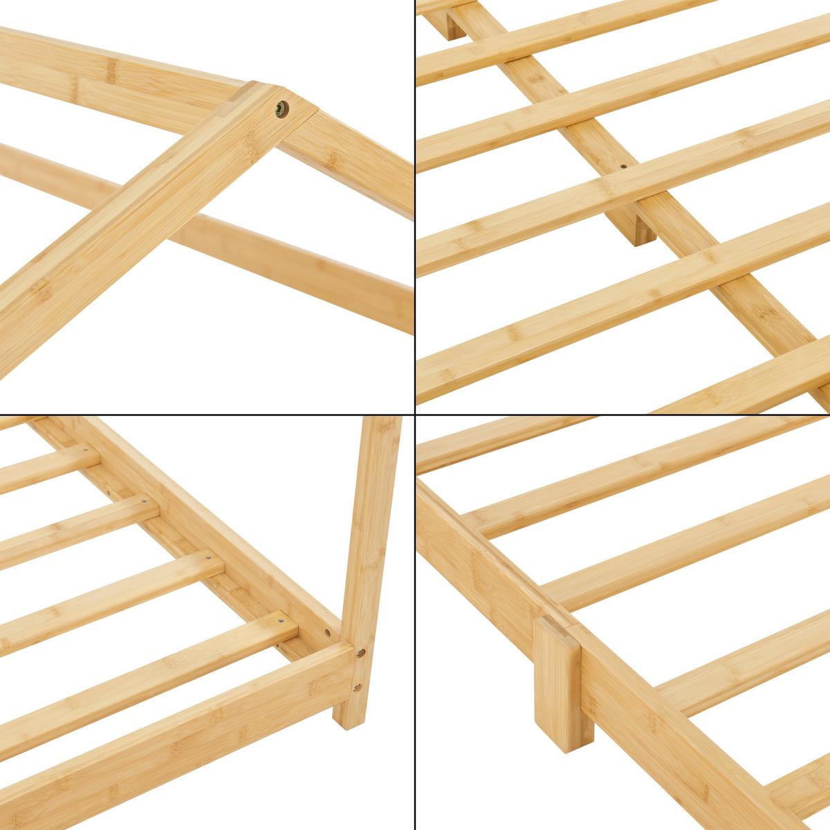 HAUSBETT Vindafjord - Naturfarben, Holz (120/200cm) - [en.casa]