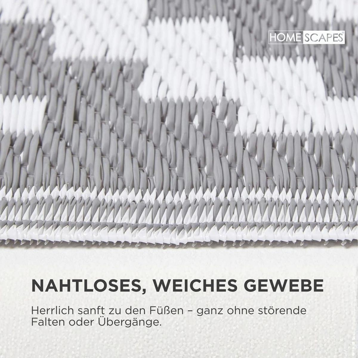 OUTDOORTEPPICH Zoe, geometrisch gemustert 120/180 cm - Hellgrau, Kunststoff (120/180cm) - Homescapes