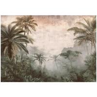 FOTOTAPETE Dschungel Beton Beige 200x140 cm - Multicolor, Papier (200/140cm) - Wallarena